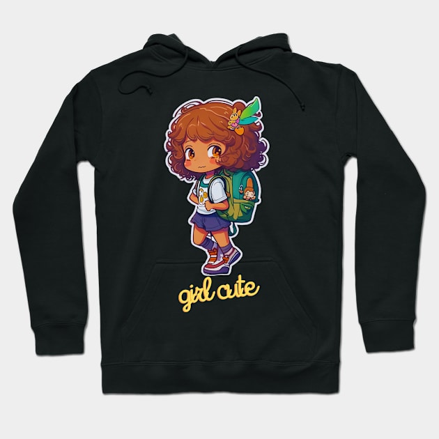 cute girl Hoodie by Khang_Vu